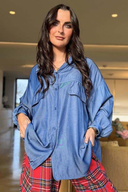 Perfect Chambray Denim Shirt Dark